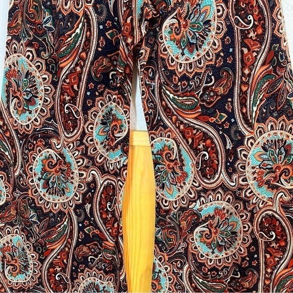 Veronica M Paisley Wide Leg Pants Sz-M - Picture 6 of 8